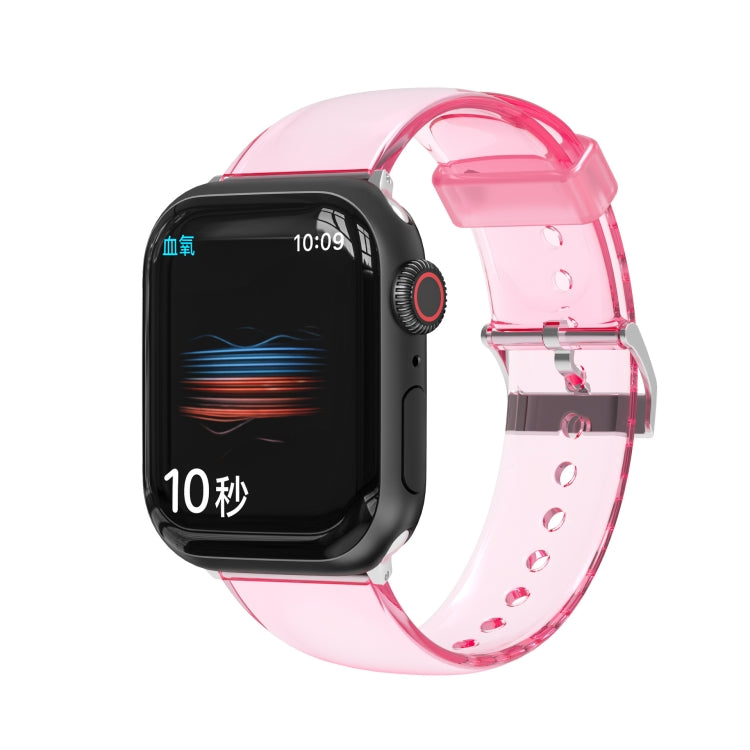 TPU Fuel Injection Watch Band For Apple Watch Series 7 41mm /6&SE&5&4 40mm /3&2&1 38mm(Transparent  Orange) - Watch Bands by null | Online Shopping UK | buy2fix