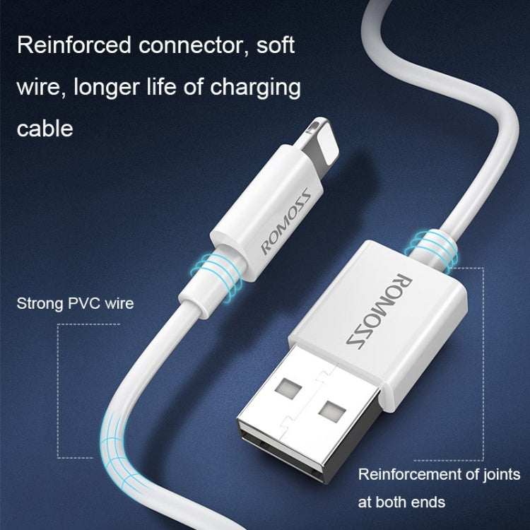 ROMOSS CB12 2.4A Mobile Phone USB Charging Data Cable for iPhone, Length: 2m - Normal Style Cable by ROMOSS | Online Shopping UK | buy2fix