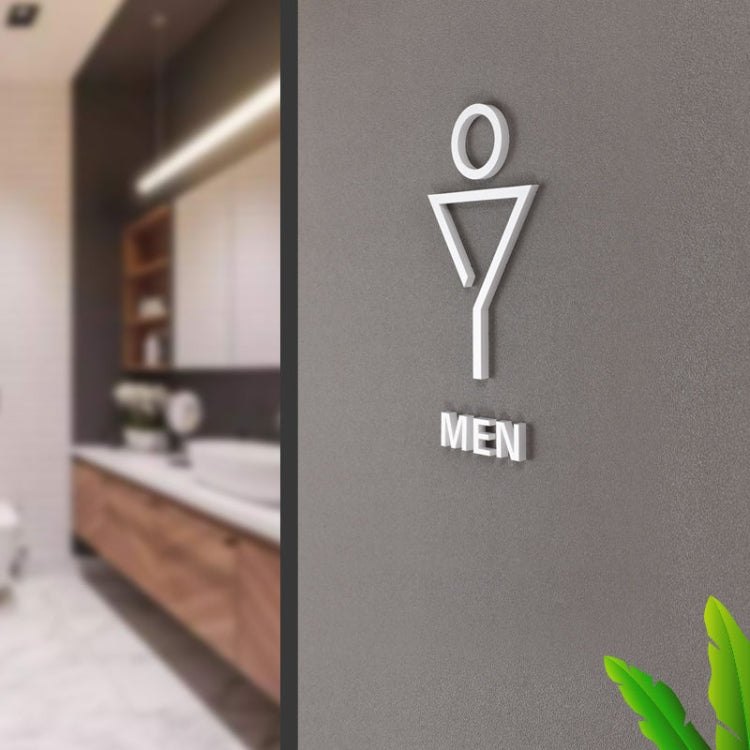19 x 14cm Personalized Restroom Sign WC Sign Toilet Sign,Style: Triangle-Porcelain White Separate - Ornaments by buy2fix | Online Shopping UK | buy2fix