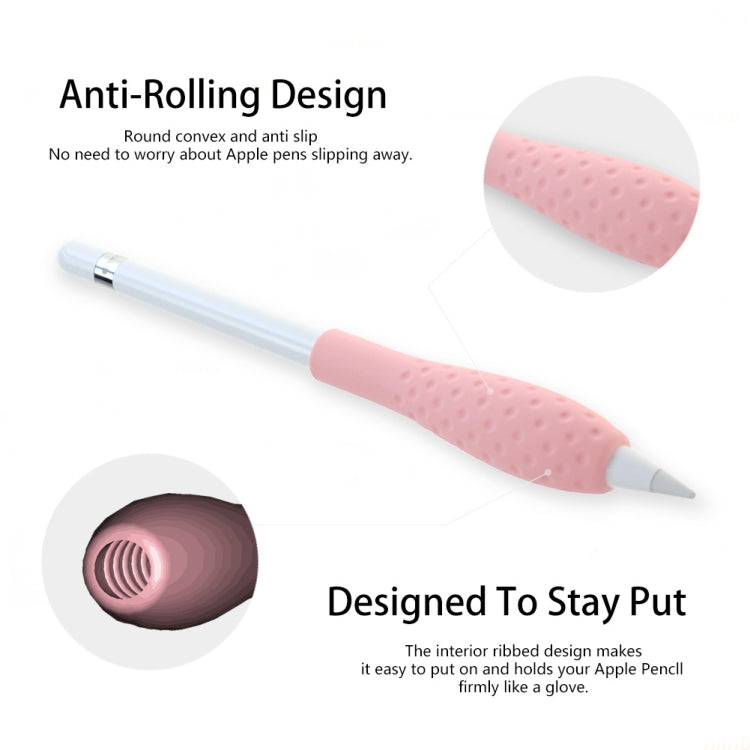 Tablet Stylus Pencil Silicone Case For Apple Pencil 1/2 Gen(Pink) - Pencil Accessories by buy2fix | Online Shopping UK | buy2fix