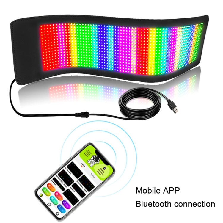S1696RGB 672x122mm Car LED Flexible Display Cell Phone APP Control Bluetooth Connection - Car Monitor by buy2fix | Online Shopping UK | buy2fix