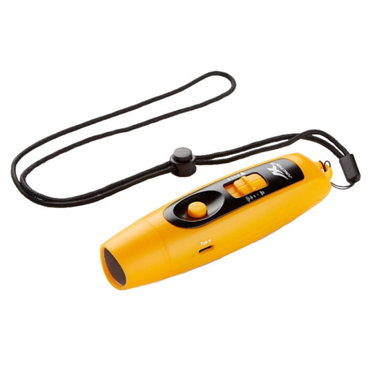 JUNCTION USB Charging High Decibel Traffic Command Outdoor Training Whistle with Lighting Function(Yellow) - Sporting goods by buy2fix | Online Shopping UK | buy2fix