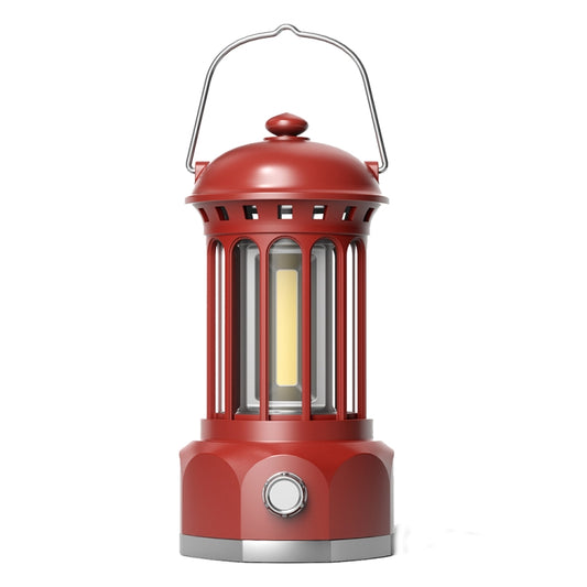 Rechargeable COB Portable Outdoor Camping Lamp Atmosphere Tent Lamp Retro Lamp, Size: Large Red - Camping Lighting by buy2fix | Online Shopping UK | buy2fix