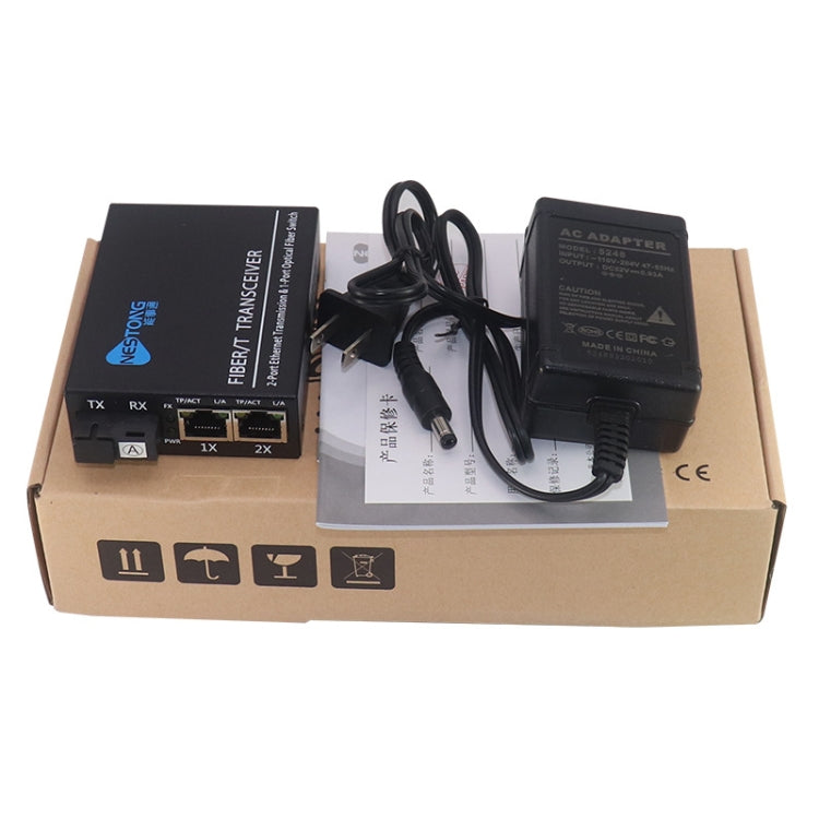 NESTONG 100M Single-Mode Fiber Optic Transceiver POE Photoelectric Converter,CN Plug - Fiber Receiver by NESTONG | Online Shopping UK | buy2fix