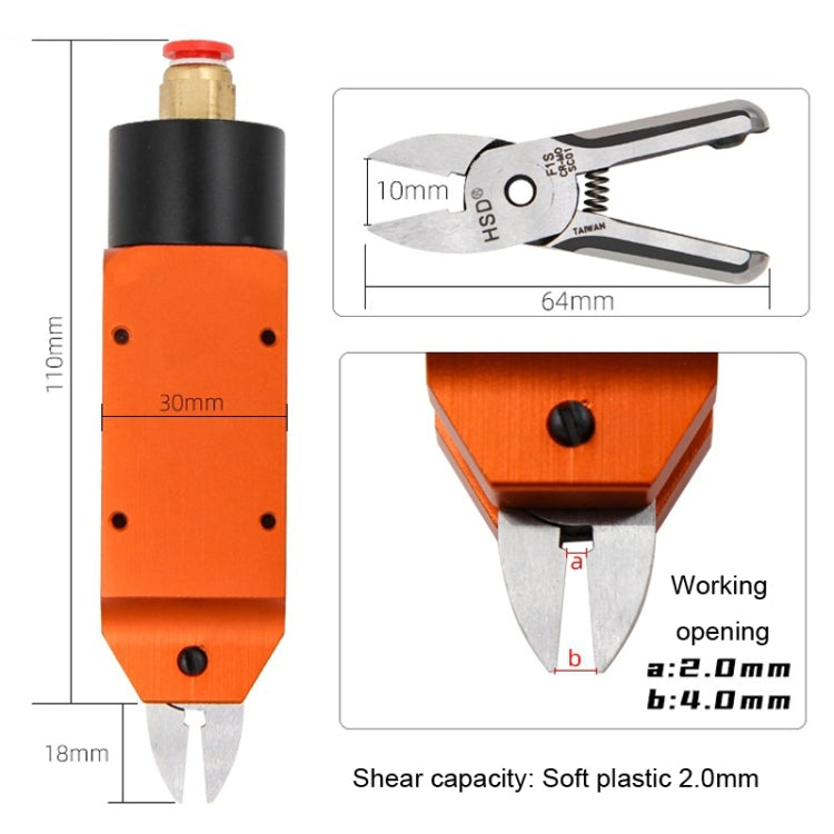 HSD MS-5+F1S Cut Plastic Set 2 In 1 Pneumatic Snip Plier Cutting Metal Plastic Model Scissor Tool - Pliers by HSD | Online Shopping UK | buy2fix