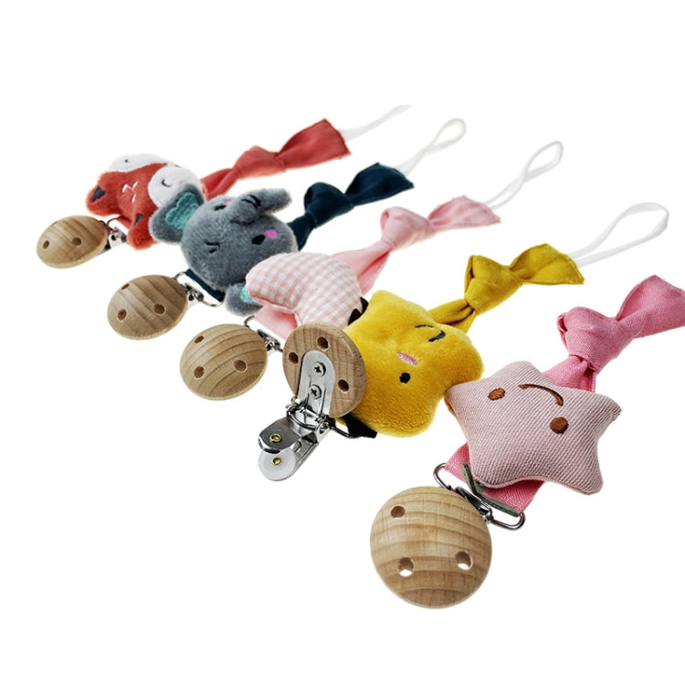 Animal Head Pacifier Chain Newborn Pacifier Clip, Style: Gray Star - Cups & Silicone Nipple by buy2fix | Online Shopping UK | buy2fix