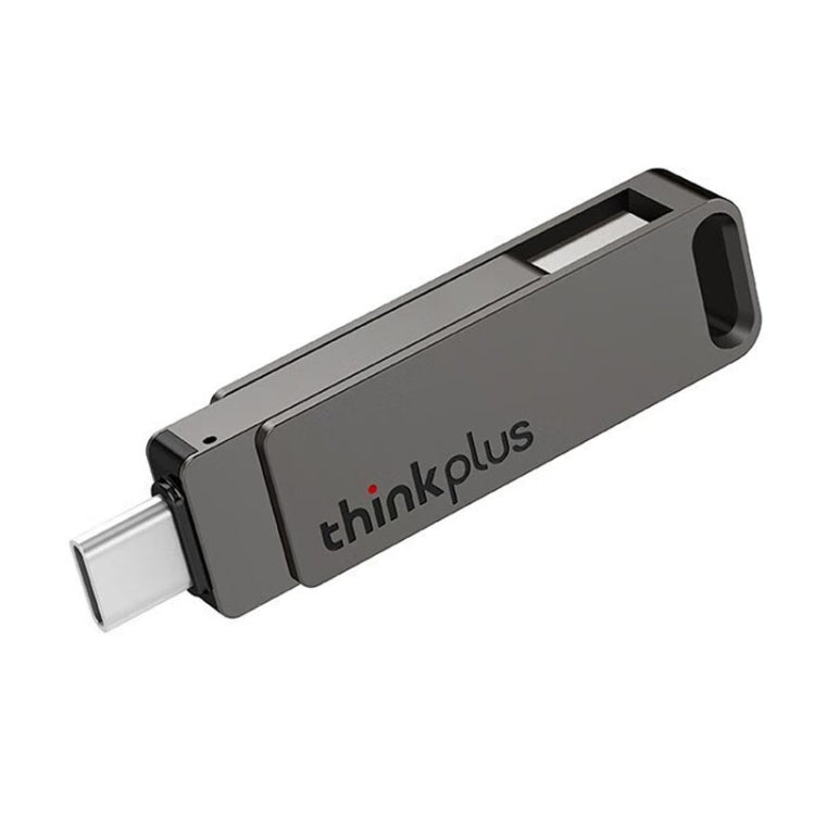 Lenovo Thinkplus MU110 USB3.2+Type-C Dual Interface Rotation Flash Drive, Size: 128GB(Grey) - USB Flash Drives by Lenovo | Online Shopping UK | buy2fix