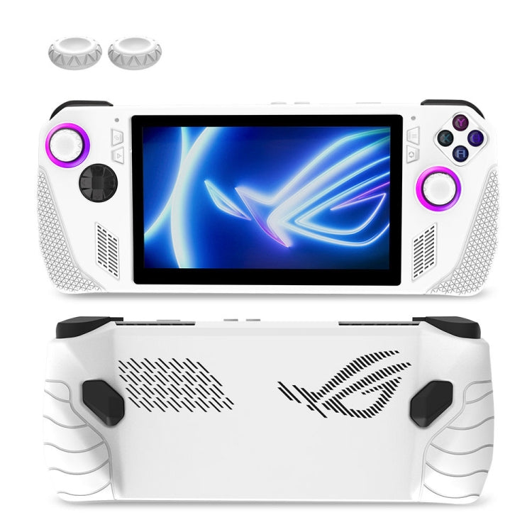 For ASUS ROG Ally Game Console Silicone Protective Cover + Button Cap Set Pocket Gaming Accessories(White) - Accessories by buy2fix | Online Shopping UK | buy2fix
