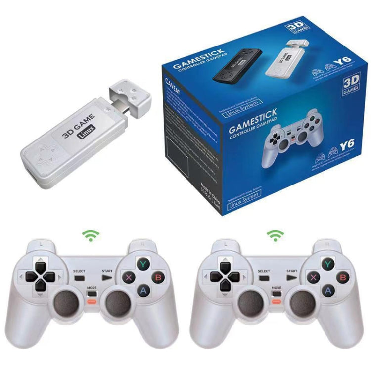 Y6 Handheld Game Console 2.4G HD 4K Wireless Portable Linux Video Game Stick, Style: 64G 9000+ Games - Pocket Console by buy2fix | Online Shopping UK | buy2fix