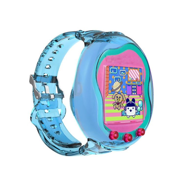 For Tamagotchi UNI (2023) Pet Game Machine Silicone Integrated Watch Strap Protective Case(Transparent Pink) - Accessories by buy2fix | Online Shopping UK | buy2fix