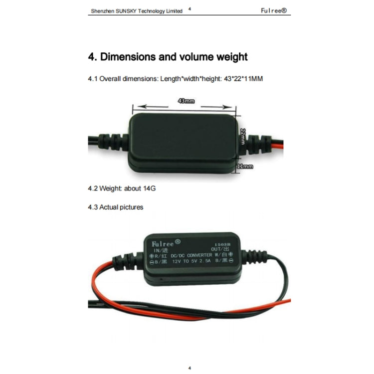 Fulree 12V To 7.5V 2.5A Vehicle Power Supply DC Ultra Thin Step-Down Power Converter - Car Modification by Fulree | Online Shopping UK | buy2fix