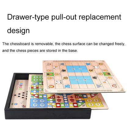 2 in 1 A Model Wooden Multifunctional Parent-Child Interactive Children Educational Chessboard Toy Set - Table Games by buy2fix | Online Shopping UK | buy2fix