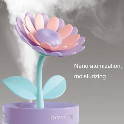 Flower Spray Hhydrating Colorful Atmosphere Light USB Aromatherapy Humidifier, Color: Gardenia Purple - Air Purifiers & Accessories by buy2fix | Online Shopping UK | buy2fix