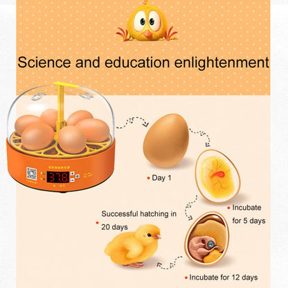 6-Eggs Small Household Experimental Children Smart Chicken Incubators, Spec: Dual-electric Automatic UK Plug - Incubators by buy2fix | Online Shopping UK | buy2fix