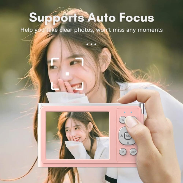 50 MP HD Camera 4K Video Retro Vlog Self-Shooting Camera(Pink) - Video Cameras by buy2fix | Online Shopping UK | buy2fix