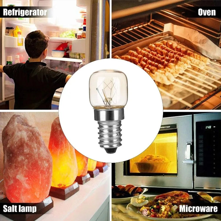 E14 Salt Crystal Lamps High Temperature Resistant Oven Light Bulb, Power: 15W Copper Nickel Plating Lamp Head(2700K Warm White) - LED Blubs & Tubes by buy2fix | Online Shopping UK | buy2fix