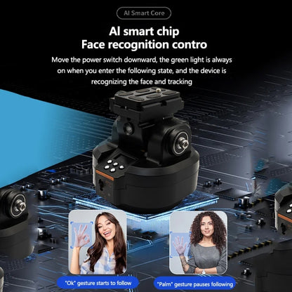 ZIFON YT-2000 Intelligent Electric Gimbal Rocker Panoramic Rotation Face Tracking Cell Phone Camera Live Streaming Artifact(Standard) - Tripod Heads by ZIFON | Online Shopping UK | buy2fix