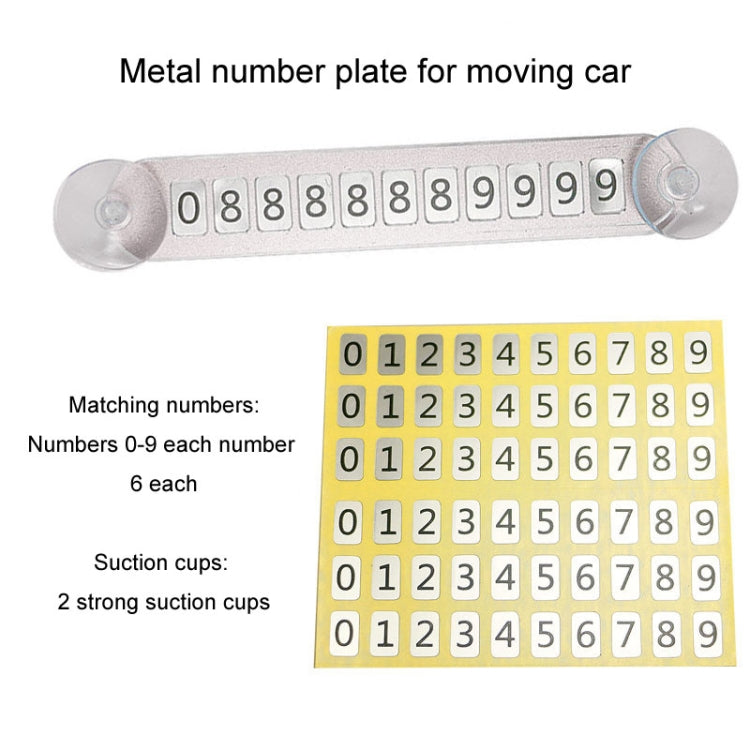 Parking Number Plate Aluminum Alloy Lightweight Simple Temporary Parking Plate(Rose Gold) - Parking Card by buy2fix | Online Shopping UK | buy2fix