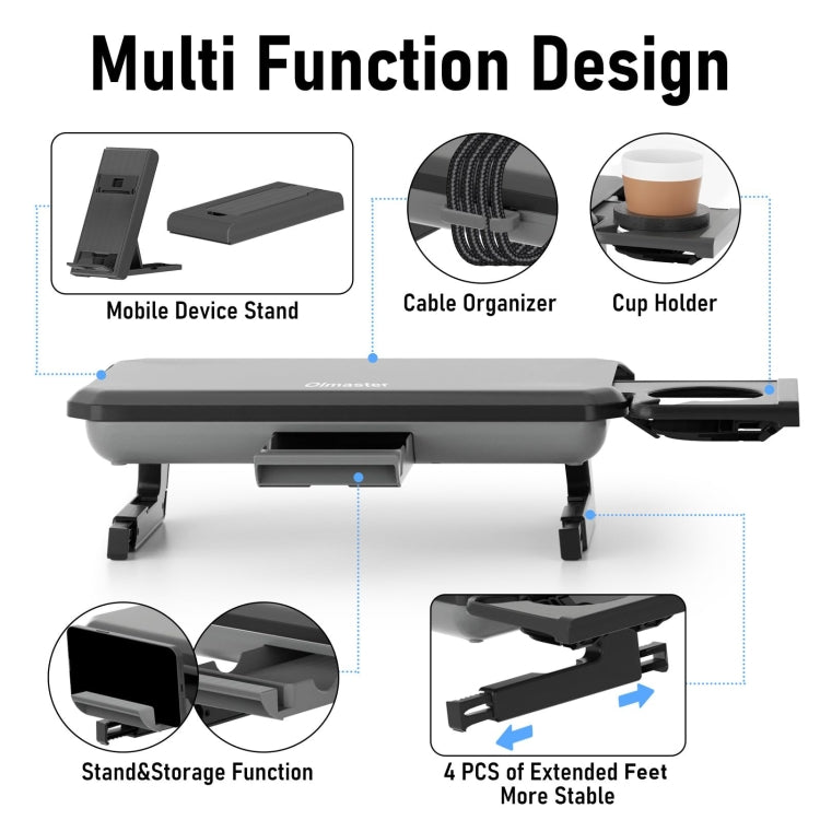 Oimaster Monitor Stand Riser Adjustable Height Laptop Bracket With Storage Drawer, Spec: Upgrade - Laptop Stand by Oimaster | Online Shopping UK | buy2fix