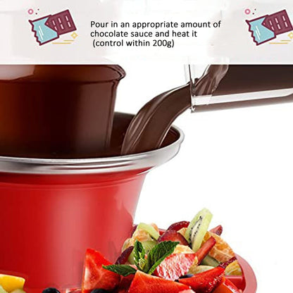 35W  3 Tier Chocolate Fountain  Mini Fondue Set with Hot Melting Pot Base 110V US Plug - Others by buy2fix | Online Shopping UK | buy2fix