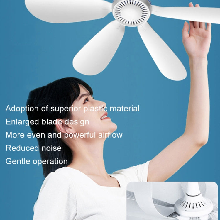 USB Home Dormitory Mute High Wind Power Mini Fan Six Blade Small Ceiling Fan, Style: Fan+Remote Control Speed Control Cord - Electric Fans by buy2fix | Online Shopping UK | buy2fix