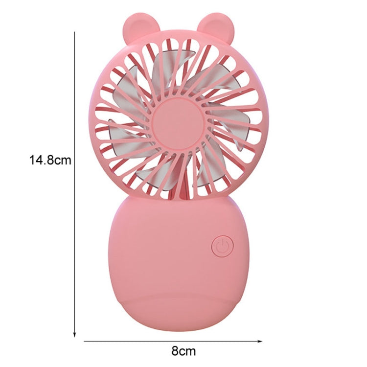 Summer Cartoon Pocket Handheld Stand Fan Rechargeable Silent Mini Fan(White) - Electric Fans by buy2fix | Online Shopping UK | buy2fix