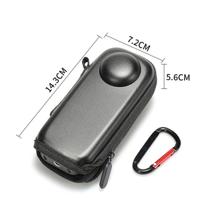 For Insta360 X4 Mini Storage Case PU Bag Sport Camera Protector With Hook(Black) - Case & Bags by buy2fix | Online Shopping UK | buy2fix