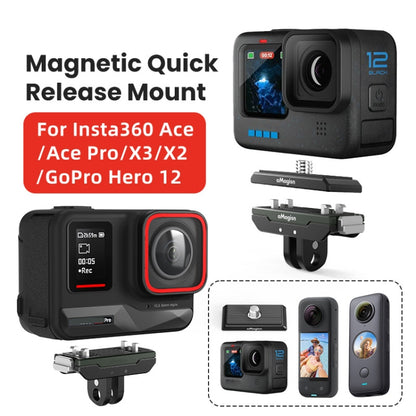 AMagisn Metal Magnetic Quick Release + Top Cover, For Insta360 Ace / Ace Pro / X3 / X2 / GoPro HERO12 Black - Mount & Holder by aMagisn | Online Shopping UK | buy2fix