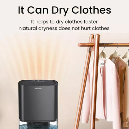 1L 36W Air Dehumidifier for Home Damp Drying Clothes with 7 colors Light EU Plug(Black) - Dehumidifiers by buy2fix | Online Shopping UK | buy2fix