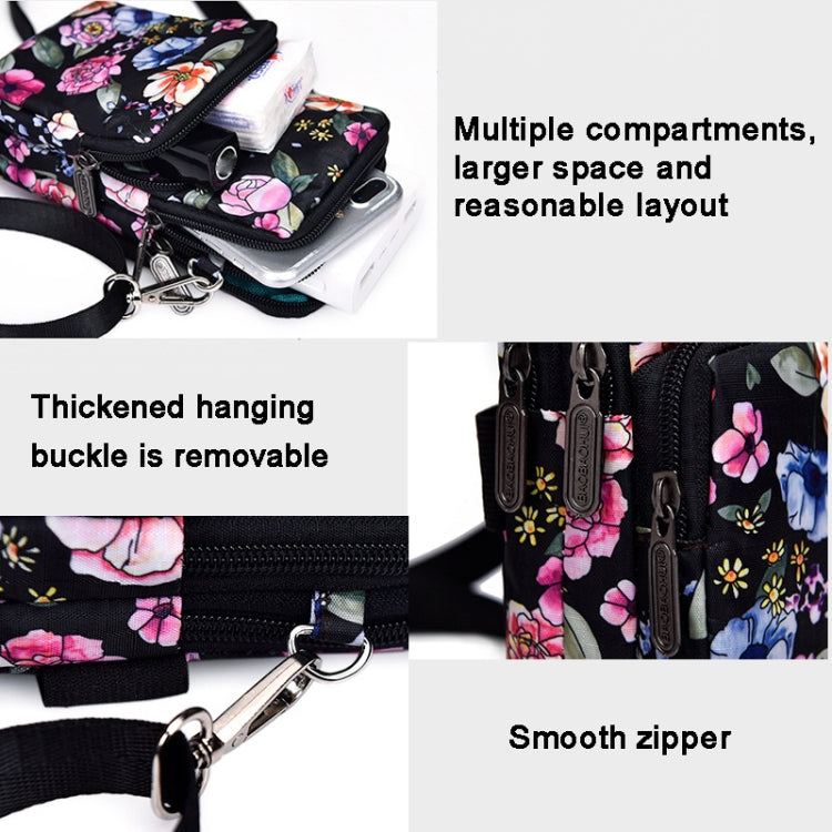 Printed Crossbody Mobile Phone Bag Mini Wallet With Arm Band, Style: Heart - Single-shoulder Bags by buy2fix | Online Shopping UK | buy2fix