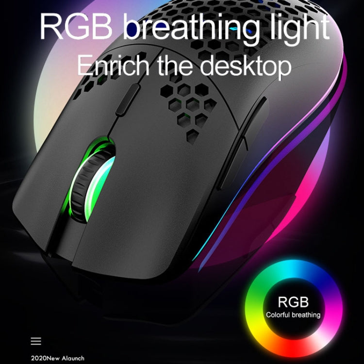 XUNSVFOX XYH80 Hollow Hole Rechargeable Wireless Gaming Mouse RGB Light Computer Office Mouse(Black) - Wireless Mice by XUNSVFOX | Online Shopping UK | buy2fix