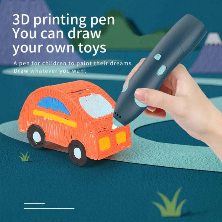 USB Charging Low-Temperature Wireless Graffiti Printing Pen Set Children DIY 3D Painting Pen(Light Blue) - 3D Printer by buy2fix | Online Shopping UK | buy2fix