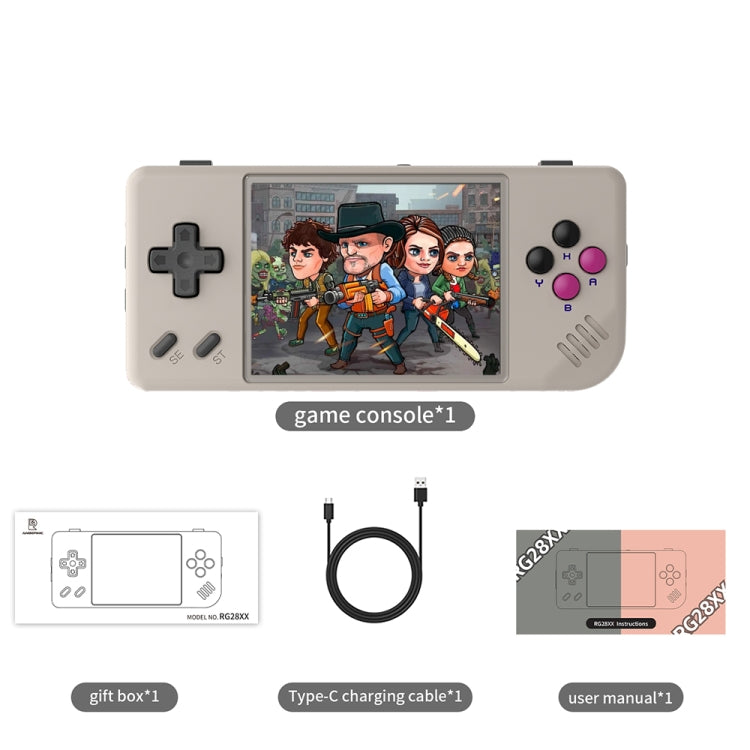 ANBERNIC RG28XX Retro Handheld Game Console 2.83-Inch IPS Screen Linux OS 64GB+128GB(Transparent Black) - Pocket Console by ANBERNIC | Online Shopping UK | buy2fix