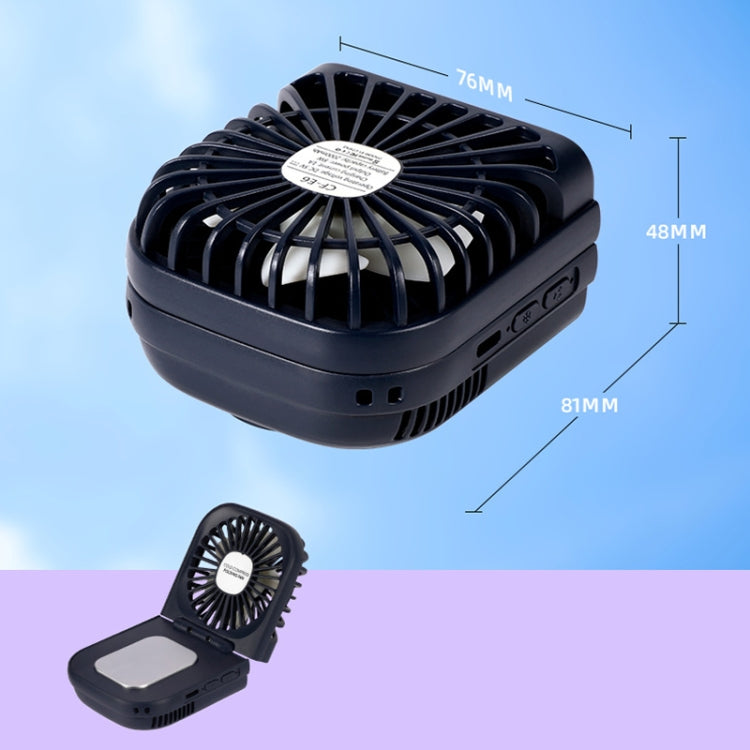 USB Charging Folding Outdoor Handheld Mini Cold Compress Fan Desktop Cooling Fan(White) - Electric Fans by buy2fix | Online Shopping UK | buy2fix