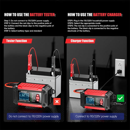 FOXSUR Cars Motorcycles 12V Lithium Cattery Charger With Battery Detection(US Plug) - Battery Charger by FOXSUR | Online Shopping UK | buy2fix