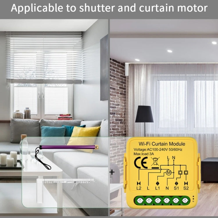 ZigBee Graffiti Curtain Switch On / Off Module - Smart Switch by buy2fix | Online Shopping UK | buy2fix