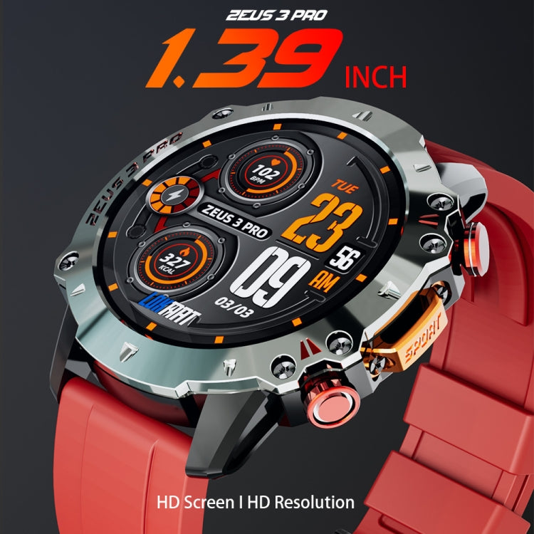 LOKMAT ZEUS3 Pro 1.39-Inch 5ATM Waterproof Outdoor Sports Bluetooth Call Smart Watch(Orange) - Smart Watches by LOKMAT | Online Shopping UK | buy2fix