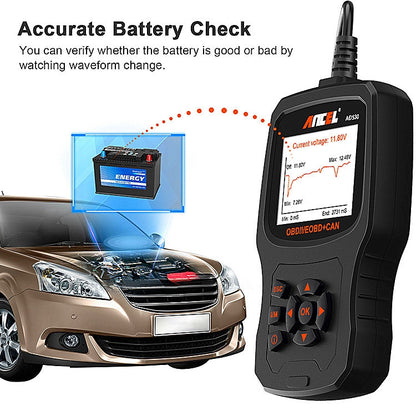 ANCEL AD530 2.8-Inch Screen OBD2 Car Engine Tester Car Battery Test Tool - Code Readers & Scan Tools by ANCEL | Online Shopping UK | buy2fix