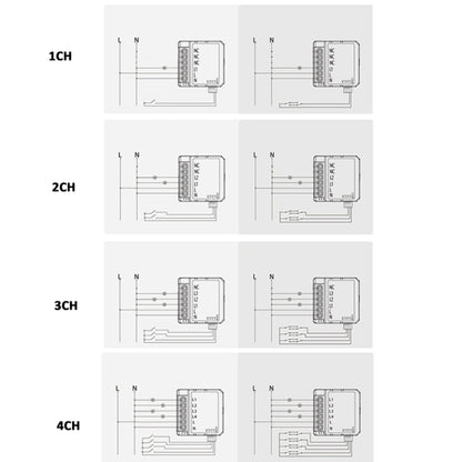 4CH WiFi Smart Switch Module For Alexa / Google Home / Tuya Smart Life APP - Smart Switch by buy2fix | Online Shopping UK | buy2fix