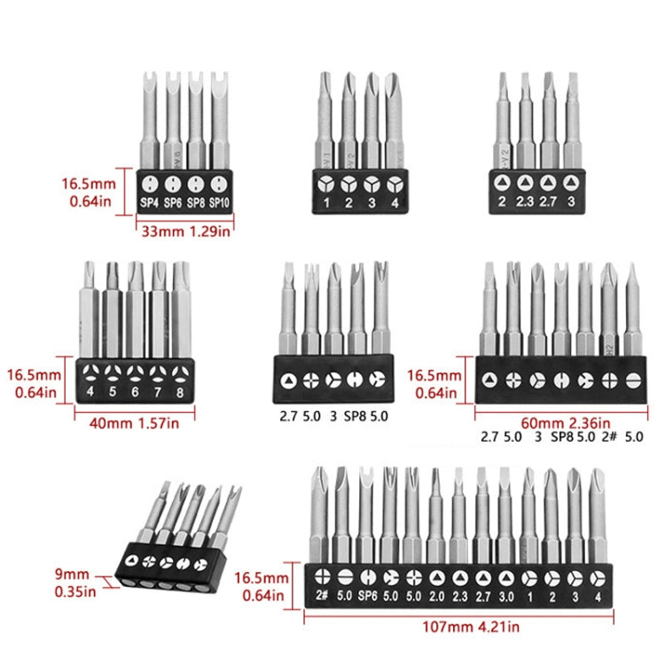 13pcs / Set Profile Bit Chrome Vanadium Steel Bit Set Appliance Repair Electrical Drill Accessories With Magnetic - Drill & Drill Bits by buy2fix | Online Shopping UK | buy2fix