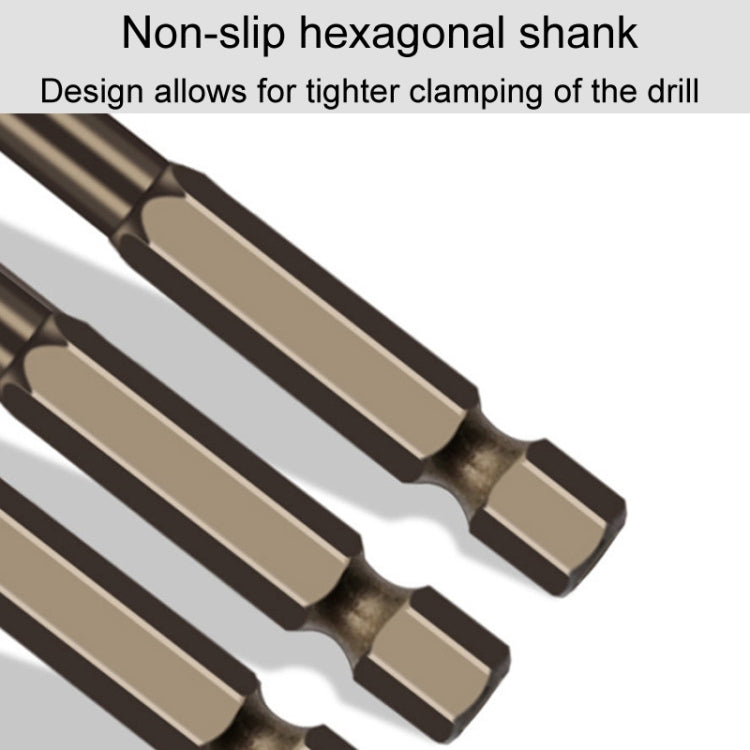 3mm Hexagonal Shank Spiral Flute Cross Alloy Drill Bits Glass Tile Four Edge Drivers - Drill & Drill Bits by buy2fix | Online Shopping UK | buy2fix