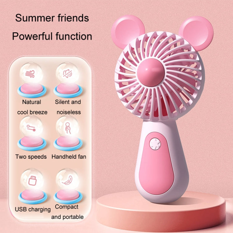 Cute Cartoon Handheld Small Fan Mini Portable USB Charging Fan, Size: Deer(Blue) - Electric Fans by buy2fix | Online Shopping UK | buy2fix