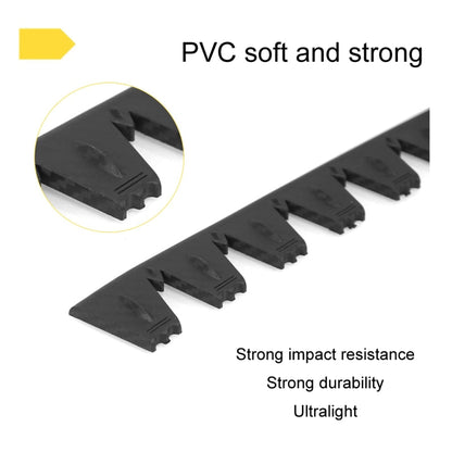 8pcs /Set Car Bumper Serrated Anti-collision Plate Decoration(Black) - Anti Collision Sticker by buy2fix | Online Shopping UK | buy2fix