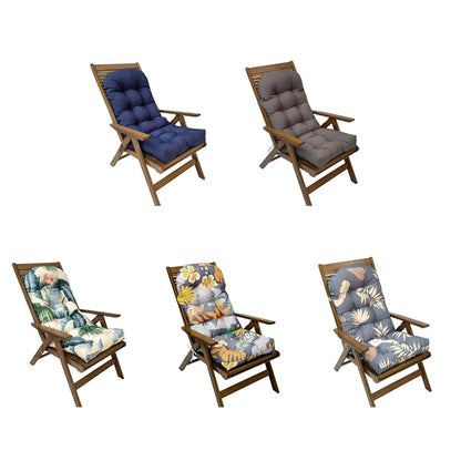 110x50cm Dome Waterproof Sun-proof Garden Folding High Back Chair Cushions, Color: Flower - Cushions & Pillows by buy2fix | Online Shopping UK | buy2fix