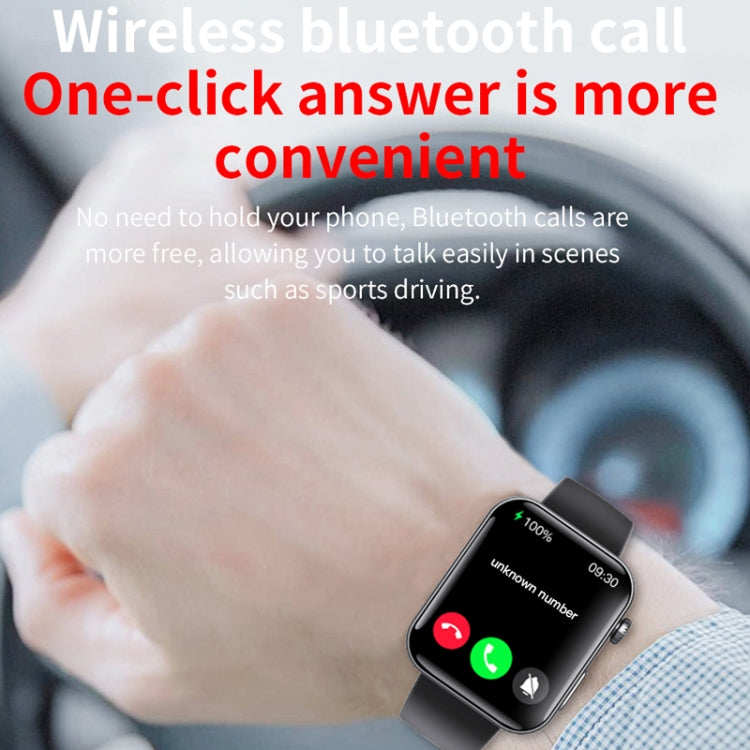 F300  2.1-Inch Screen Smart Watch Supports Bluetooth Calls/ECG/Blood Composition Analysis/50+ Sports Modes, Color: Black Gray Silicone - Smart Watches by buy2fix | Online Shopping UK | buy2fix