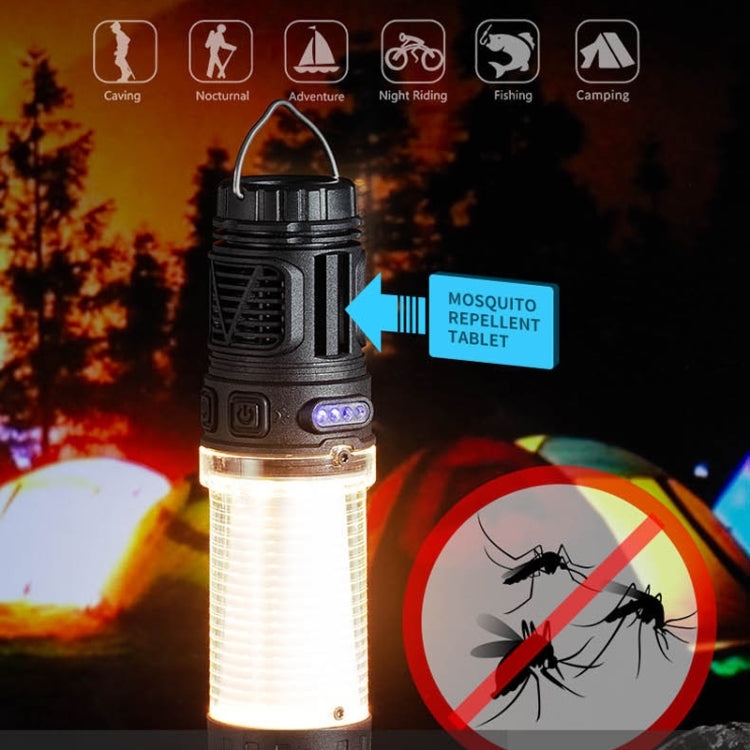 3 in 1 LED Mosquito Repellent Camping Light Magnetic Outdoor Tent Light(W8122 Black) - Camping Lighting by buy2fix | Online Shopping UK | buy2fix