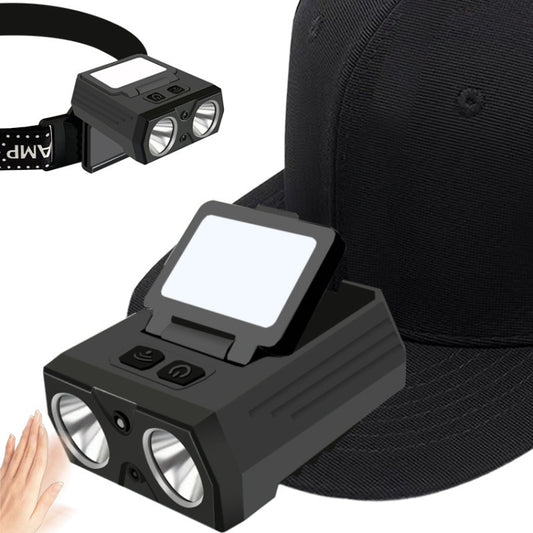 Clip Cap USB Charging Outdoor Induction LED Headlight, Style: Three-use B Type - Headlamp by buy2fix | Online Shopping UK | buy2fix