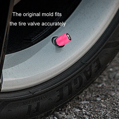 4pcs /Set Luminous Car Motorcycle Tire Modified Valve Cap, Color: Pink White Skull - Tire Valve Caps by buy2fix | Online Shopping UK | buy2fix