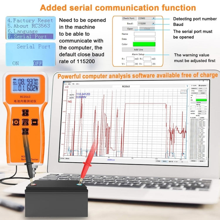 High-Precision Battery Voltage Internal Resistance Tester, Specifications: Host+Clamp - Battery & Resistance Tester by buy2fix | Online Shopping UK | buy2fix