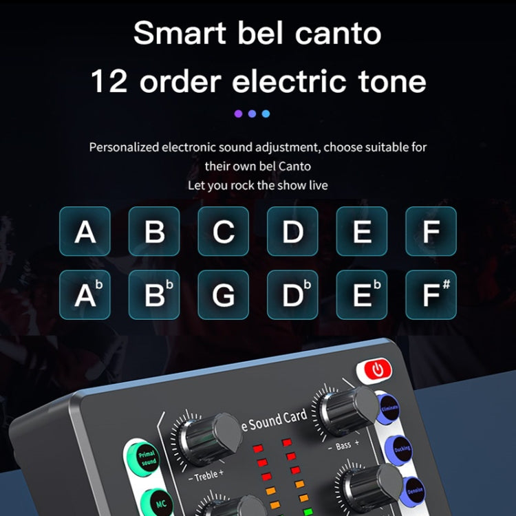 M8 Recording And Singing Live Bluetooth Sound Card Set, Color: Black+Gold Cantilever - Live Sound Effects Processors by buy2fix | Online Shopping UK | buy2fix